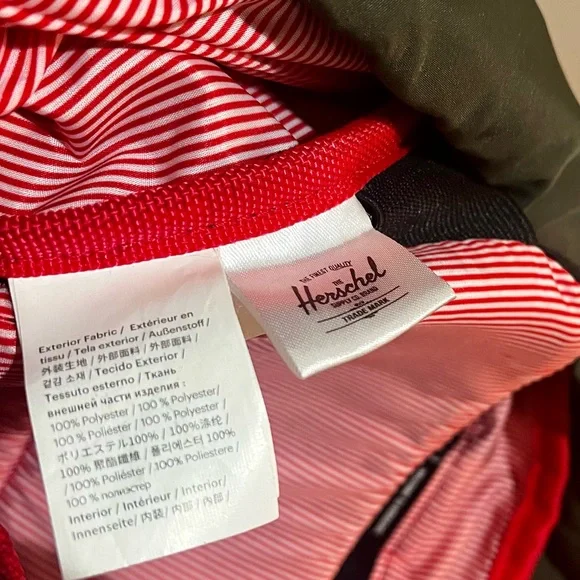 Herschel Supply Company Olive and Pink Salmon Backpack - Picture 12 of 16